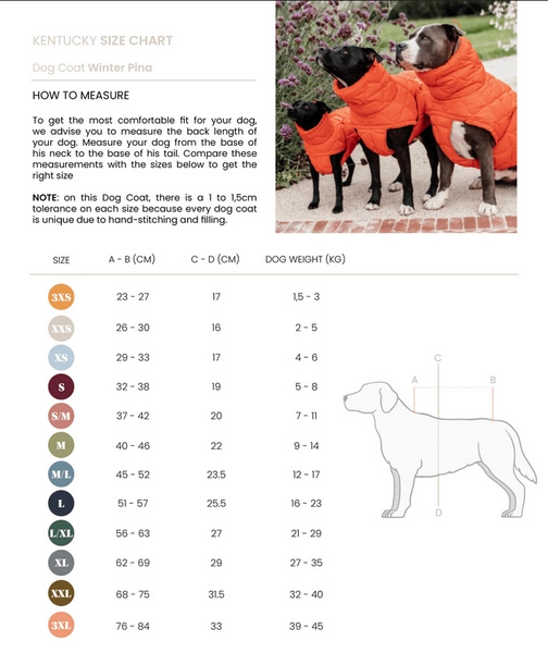Kentucky derka dla psa Winter Pina - pomarańczowa