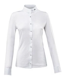 Damska koszula konkursowa z długim rękawem Dreda Eqode by Equiline - biała