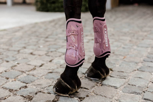 Kentucky Bamboo Tendon Boots Elastic na przednie nogi - różowe