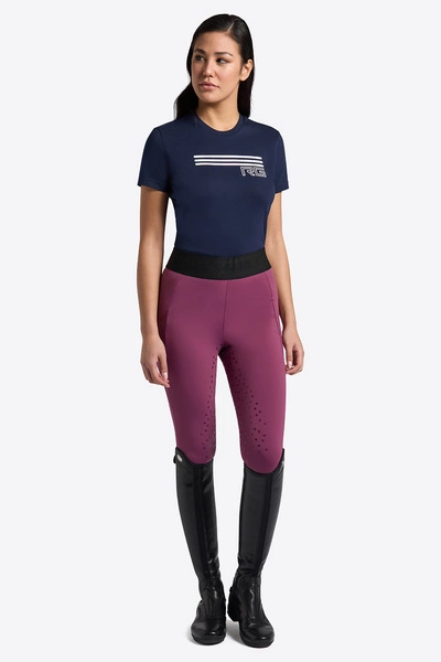 Damska koszulka RG by Cavalleria Toscana TSW007 - granatowa