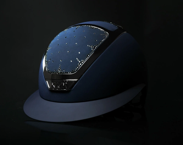 Kask Lady Chrome Arctic Swarovski KASK - granatowy ze srebrnymi dodatkami