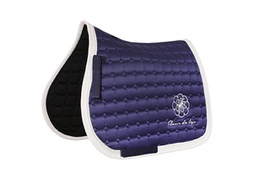 Czaprak Fleur de Lys Classic Premium - granatowo-kremowy