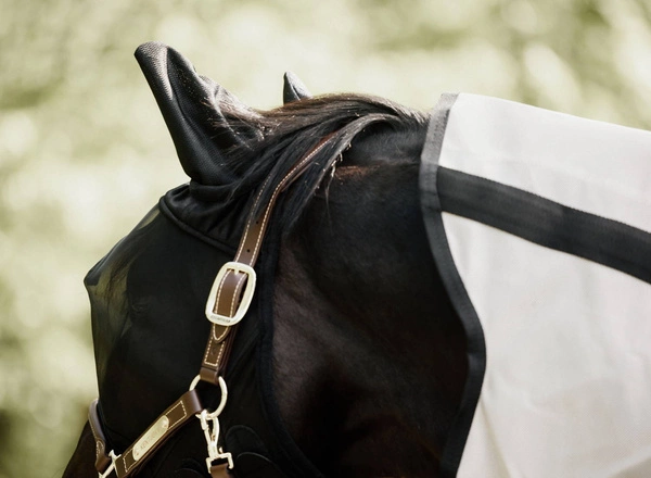 Kentucky maska na owady Classic - z uszami czarna