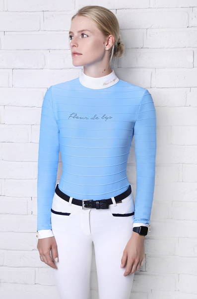 Koszula konkursowa Fleur de Lys Equestrian Cornflower
