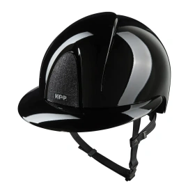 Kask KEP Smart NOVA POLO Polish Star Black - czarny z czarnymi paskami