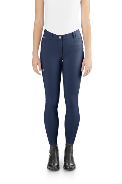 Damskie bryczesy Ego7 EJ z kolanowym lejem - jasny granat steel blue