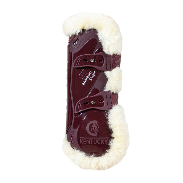Kentucky Bamboo Vegan Sheepskin Tendon Boots Elastic na przednie nogi - bordowe