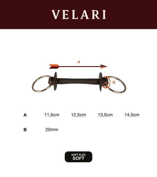 Velari wędzidło Snaffle Soft Flex Loose Ring Soft 20 mm