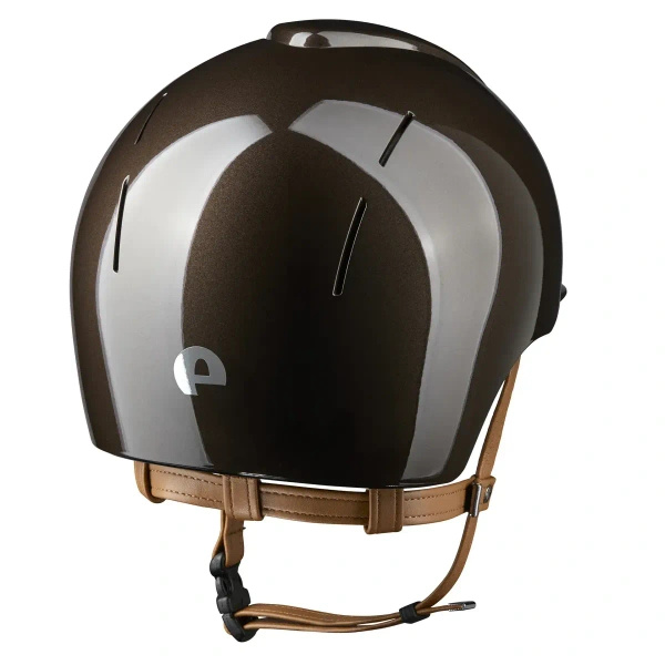 Kask KEP Smart NOVA Polish - brązowy z beżowymi paskami