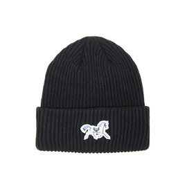 Czapka zimowa Kentucky Horse - czarna z błękitną grafiką