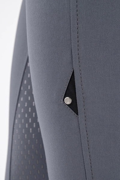 Damskie bryczesy Equiline Cedar z pełnym lejem - szare