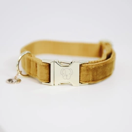 Obroża Kentucky Velvet - musztardowa