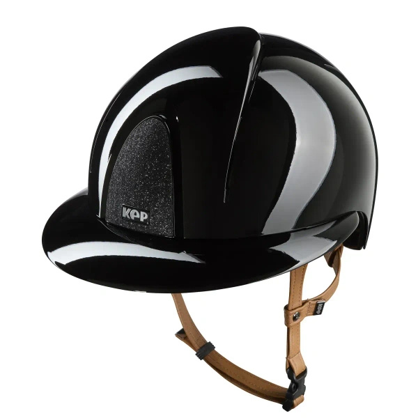 Kask KEP Smart NOVA POLO Polish Star Black - czarny z brązowymi paskami