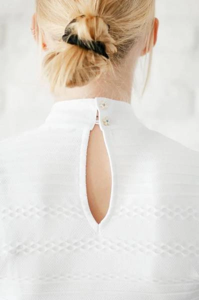 Koszula konkursowa Fleur de Lys Equestrian Violet - biała