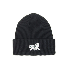 Czapka zimowa Kentucky Horse - czarna z ciemnozieloną grafiką