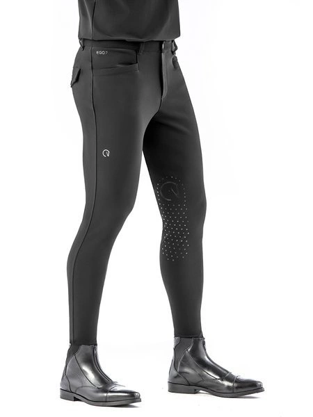 Męskie bryczesy Ego7 EJ z kolanowym lejem - czarne