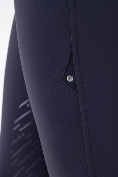 Damskie bryczesy Equiline Cornek z lejem kolanowym BX-TECH - granatowe