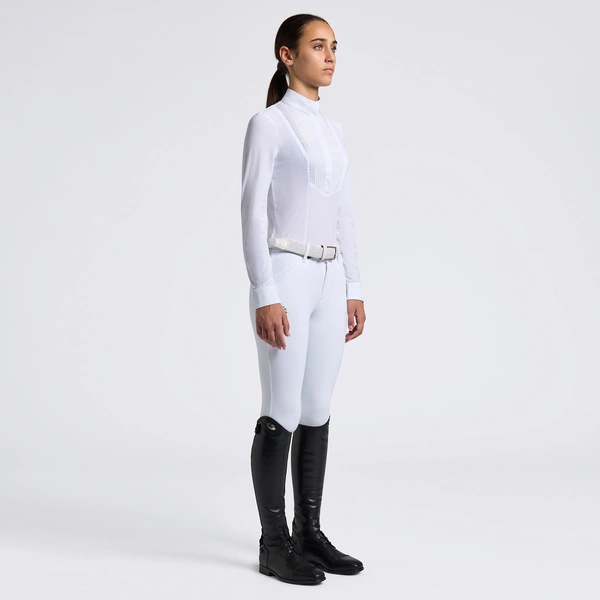 Dziewczęca koszula konkursowa Cavalleria Toscana - biała