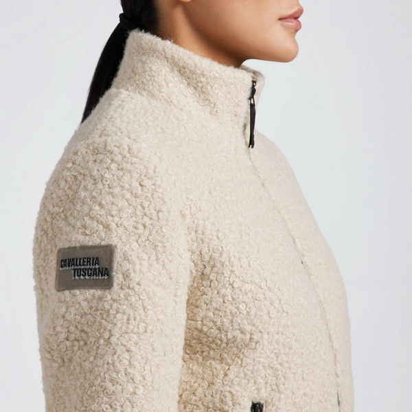 Bluza polarowa Cavalleria Toscana CT Teddy Bear Fleece - beżowa