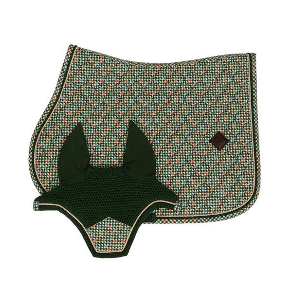 Kentucky czaprak Velvet Pied-de-Poule- ciemny zielony