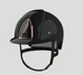 Kask KEP Cromo 2.0 Shine with Rose Gold Mirrors and Crystals - czarny z czarnymi paskami