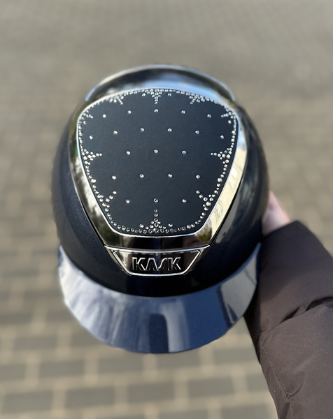 Kask Dogma Pure Shine Arctic Swarovski KASK - granatowy ze srebrnymi dodatkami