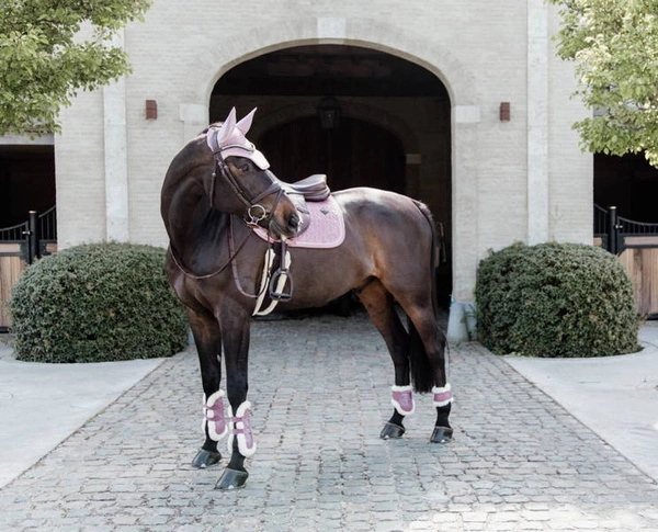 Kentucky Vegan Sheepskin Young Horse Fetlock na zadnie nogi - różowe