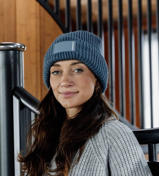 Czapka zimowa Kentucky Rubber Logo - błękitna