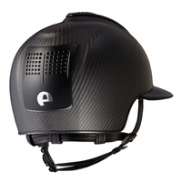 Kask KEP Carbon Helmet E-Light Matt Black / 3 Black Leather Inserts Swarovski Italian Flag - Black