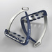 Strzemiona Veredus Vita Stirrup Steel1 - granatowe