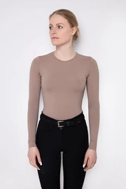 Koszulka treningowa Fleur de Lys Equestrian Rose - coffee