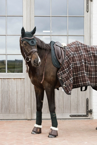 Kentucky derka polarowa Heavy w brązową kratę