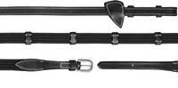 Parciane wodze z 9 stoperami 5/8" Dy'on Working - czarne