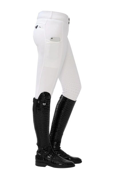 Bryczesy Spooks Elina Full Grip - białe