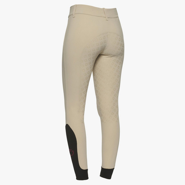 Bryczesy American Full Grip z wysokim stanem Cavalleria Toscana - beżowe