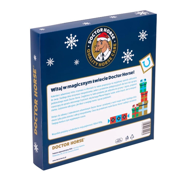 Kalendarz adwentowy Mikołaj Doctor Horse - granatowy