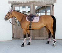 Kentucky Ochraniacze Vegan Sheepskin Young Horse Fetlock Velvet na zadnie nogi - różowe
