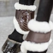  Kentucky Vegan Sheepskin Young Horse Fetlock na zadnie nogi - brązowe