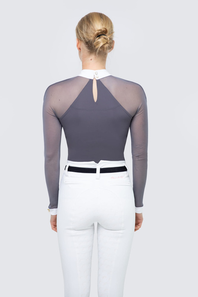 Koszula konkursowa Fleur de Lys Equestrian Molly Spark - szara