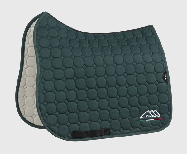 Komplet czaprak + nauszniki Equiline EQflaggy - ciemna zieleń