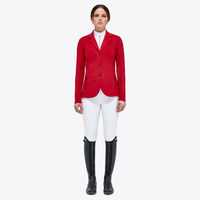 Damski frak Cavalleria Toscana Revo Perforated Light Tech Knit Zip Riding GGD040 - czerwony