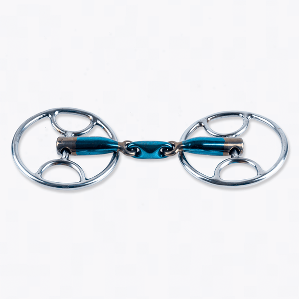Wędzidło Trust podwójnie łamane Elliptical swivel ze słodkiego metalu