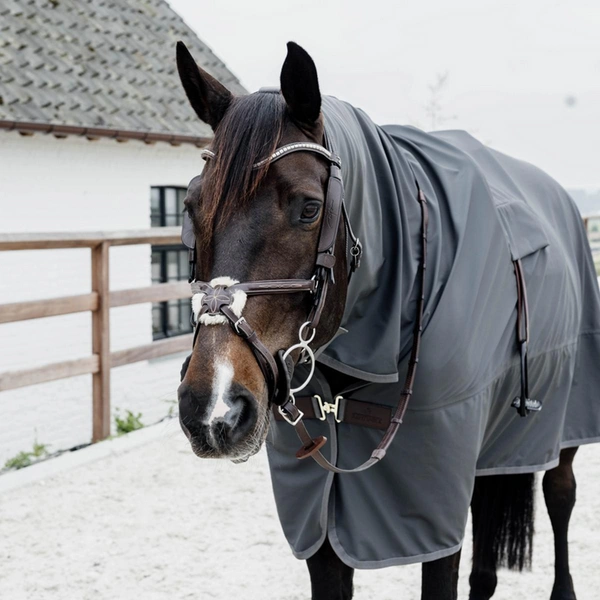 Kentucky derka przeciwdeszczowa do jazdy RainCoat Hurricane - szara