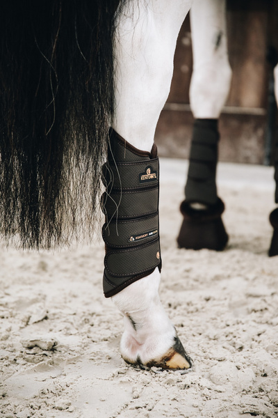 Kentucky ochraniacze na zadnie nogi Eventing Air Tech - brązowe
