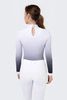 Koszula konkursowa Fleur de Lys Equestrian Bellflower - biało-szara ombre