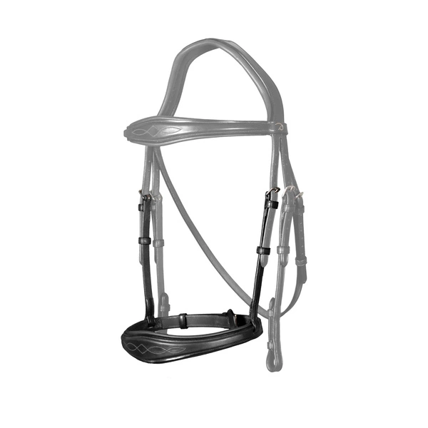 Anatomiczny skórzany nachrapnik bez skośnika Dy'on New English