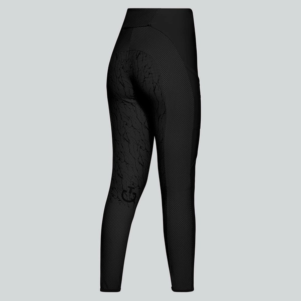 Legginsy Perforated Full Grip Cavalleria Toscana - czarne