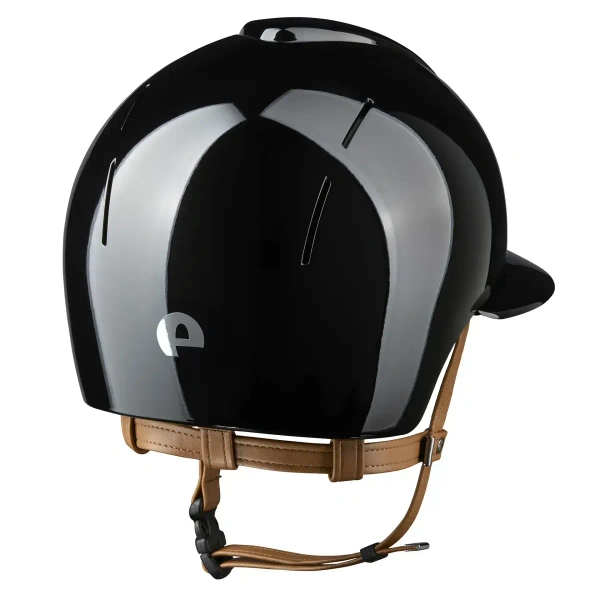 Kask KEP Smart NOVA POLO Polish - czarny z brązowymi paskami