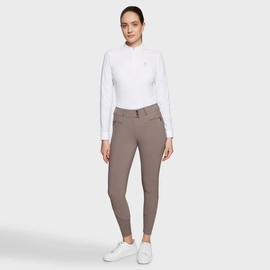 Damskie bryczesy Samshield Chloe Crystal z pełnym lejem - szare