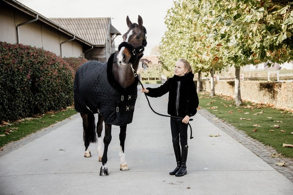 Kentucky kantar obszyty futrem - czarny